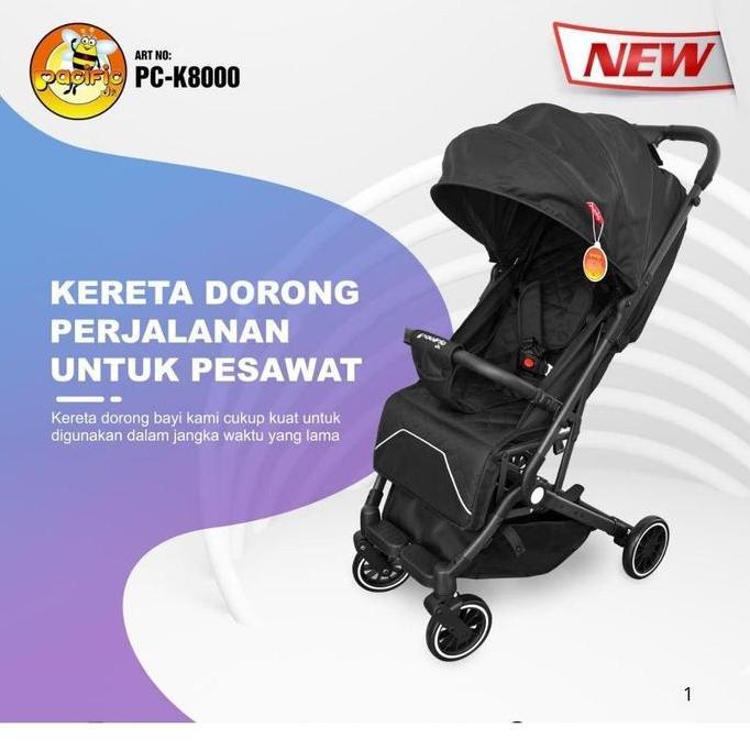 Stroller Baby PACIFIC Junior PC-K8250 // K8000 Mudah Dilipat & Elegant - K8000 TF