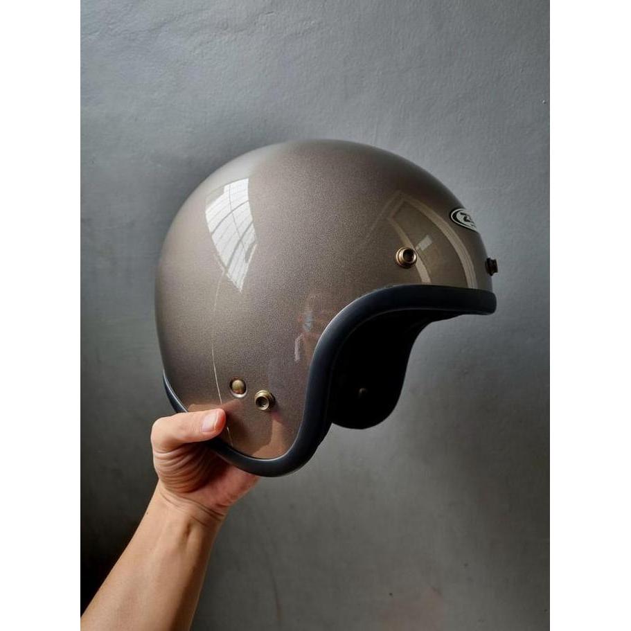 ZEUS ZS 385C DARK SILVER RETRO HELMET