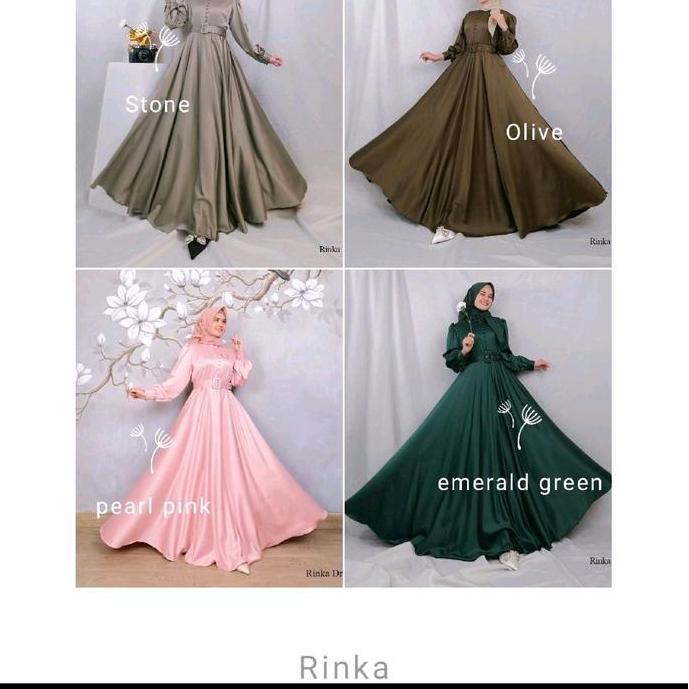 Arsy- Rinka Dress Nita Muslim Kondangan Hijab Nafa Collection Gamis Panjang Satin