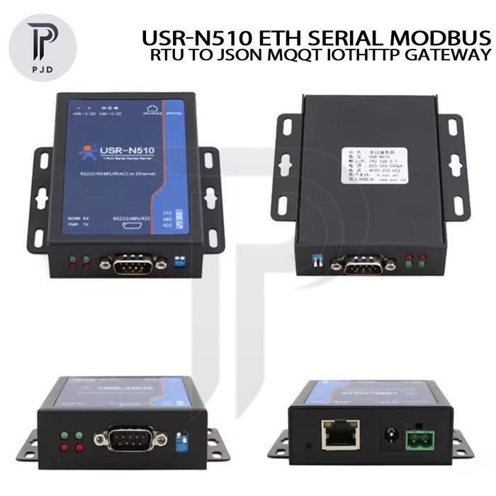 USR N510 CONVERTER MODBUS RTU SERIAL TO ETHERNET  JSON MQQT IOT HTTP GATEWAY SSL TLS ORIGINAL DAN TE
