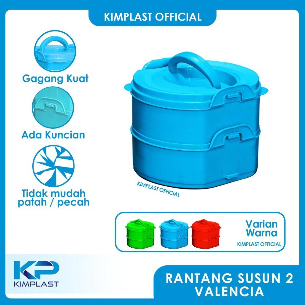 TERBARU KIMPLAST RANTANG VALENCIA Susun 2/ Rantang susun 2 plastik / Rantang susun 2 / rantang susun