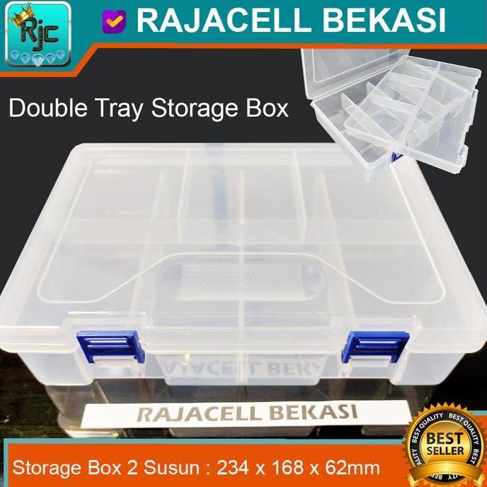 NEW Storage Box 2Susun Tempat Penyimpanan Komponen Elektronik 234*168*62mm
