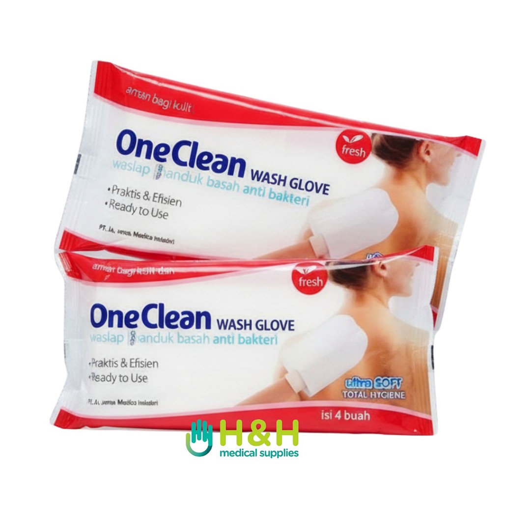 One clean washglove waslap / Waslap / Handuk Basah Anti Bakteri