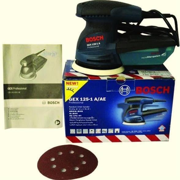 // BOSCH MESIN AMPLAS ORBITAL SANDER GEX 125-1 A - AMPLAS LISTRIK BOSCH *