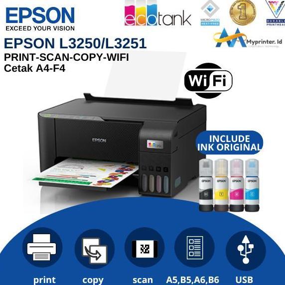 Printer Epson L3250 / L3251 EcoTank NEW Original EPSON Garansi Resmi