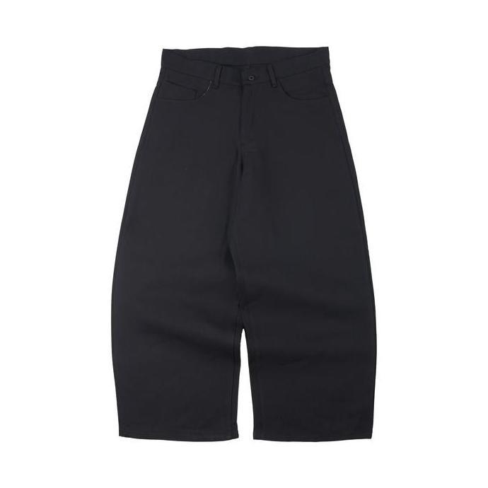 Colzon- 'Forma' Wide Black Denim Pants / Celana Panjang Bahan Denim / Celana Unisex