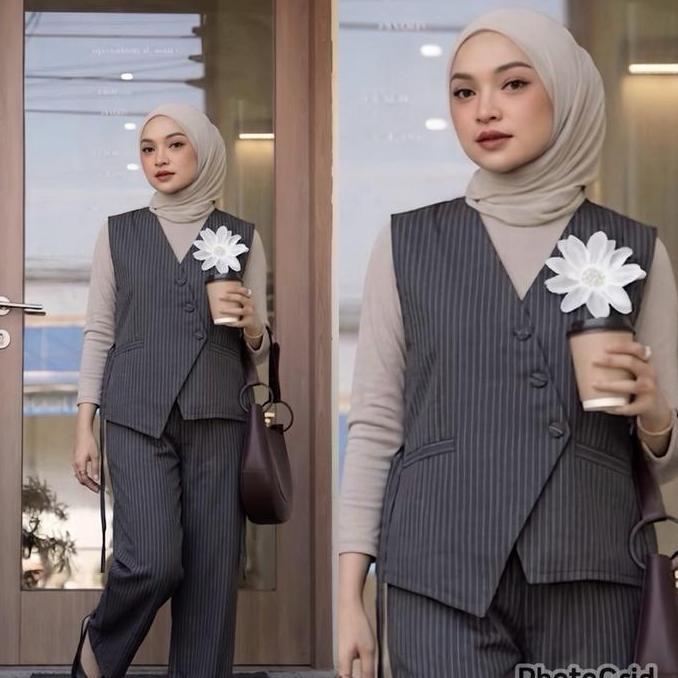 Set / Setelan Wanita Rompi Kulot Cantik dan Elegan