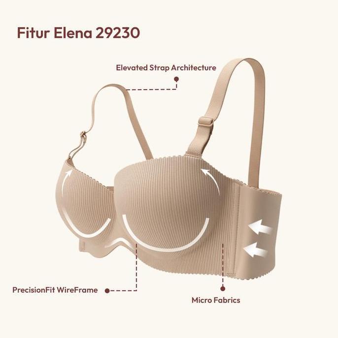 Elena Bra Cup Sedang E 29230 Size 34B - 38B Pakaian Dalam Wanita BH