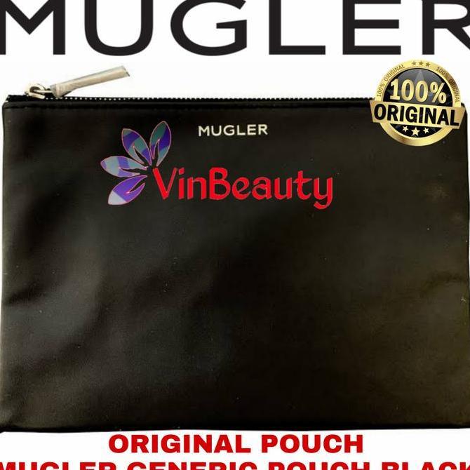 ORIGINAL POUCH MUGLER GENERIC POUCH BLACK / DOMPET KOSMETIK MUGLER