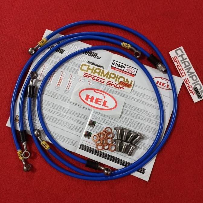 Selang Rem Racing HEL Kawasaki ZX25R ZX 25R ZX-25R ABS Blue Biru