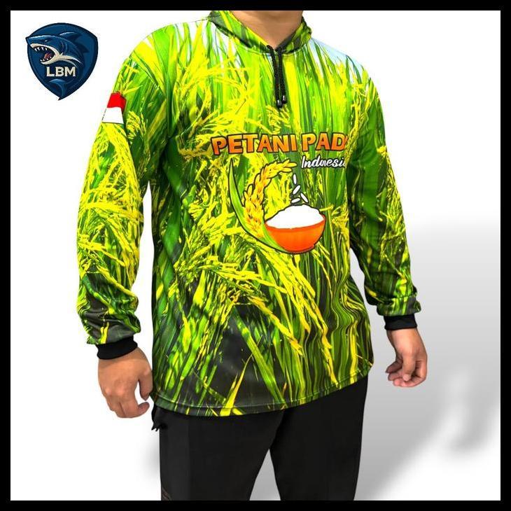 Termurah Jersey Petani Milenial Baju Padi Kaos Petani Sawah Lengan Panjang Full Printing Desain Unik