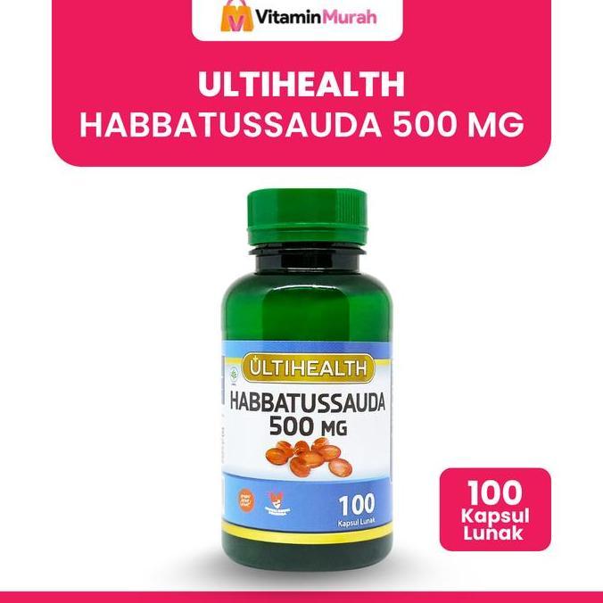 Ultihealth Habbatussauda 500 Mg Isi 100 Kapsul Lunak