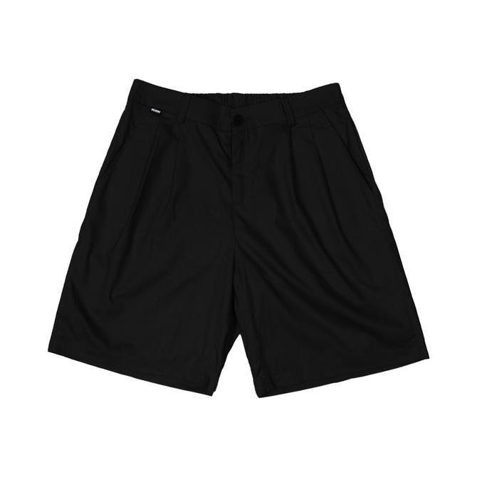 Wellborn Pleated Short Loose Pants Black