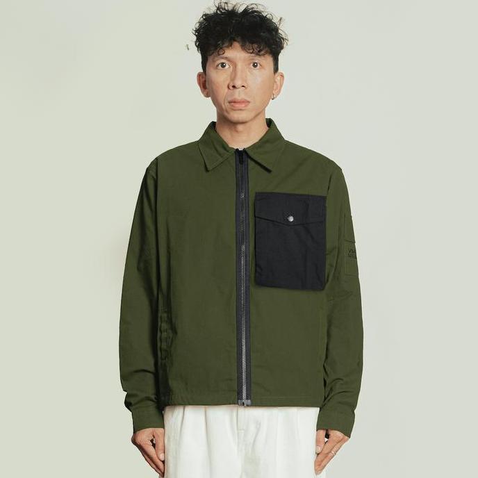 Vearst Affaires Work Jacket Zoe Zipper Olive Black