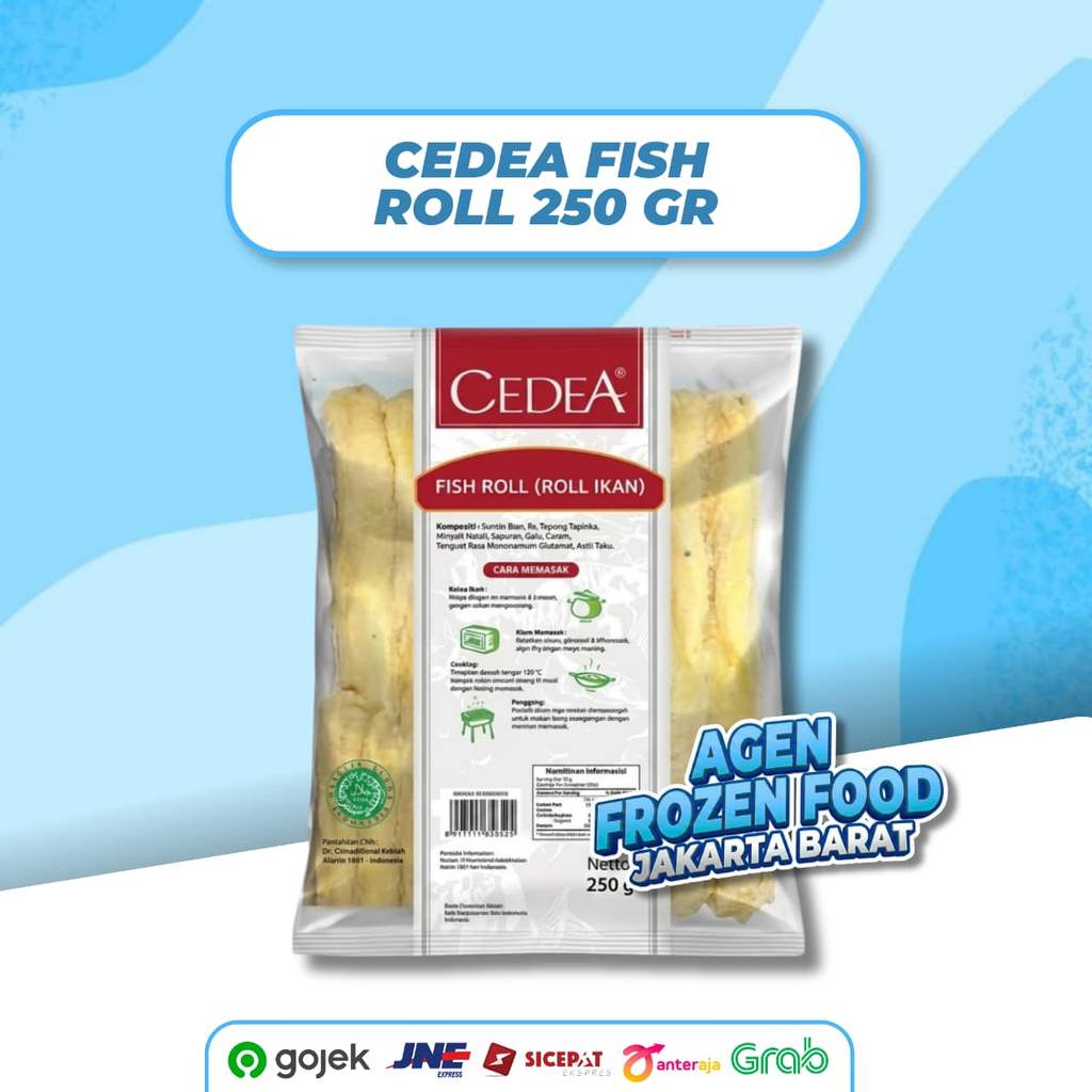 Cedea fish roll 250gr - frozen food - halal - praktis