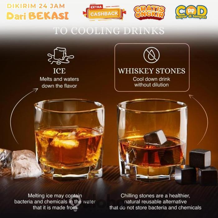ALHM - Whisky Stone Set Reusable Ice Cube Whiskey Stone Ice Cubes