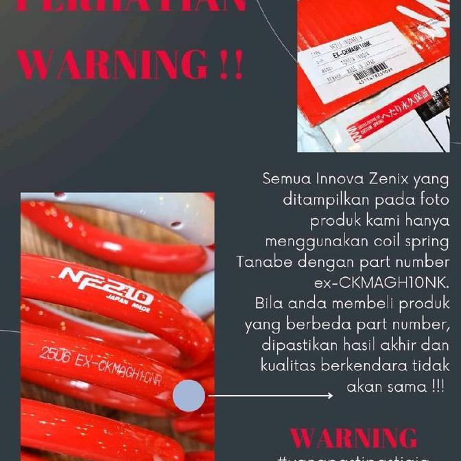 Per Tanabe Toyota Innova ZENIX Hybrid / Non Hybrid Per Ceper Tanabe NF210 Lowering Kit
