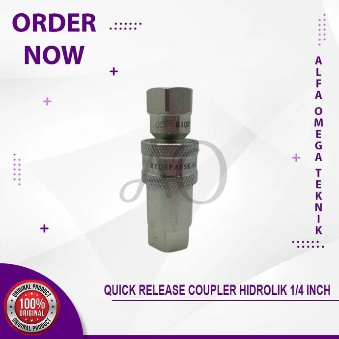 Quick Release Coupler Hydraulic Bsp 1/4 Inch Hidrolik 1/4" Bsp Terbaru 