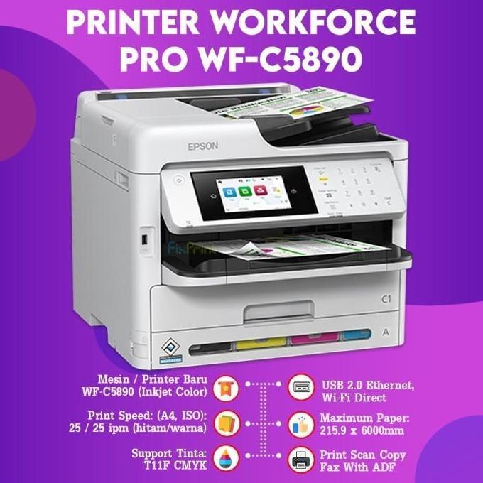 PRINTER EPSON WF-C5290 - WIFI DUPLEX EPSON WORKFORCE PRO WF-C5390 MURAH