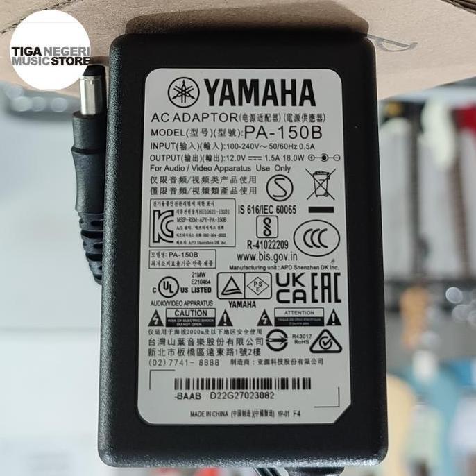 Yamaha PA150B Adaptor Keyboard Original untuk Keyboard E473 Drum DTX