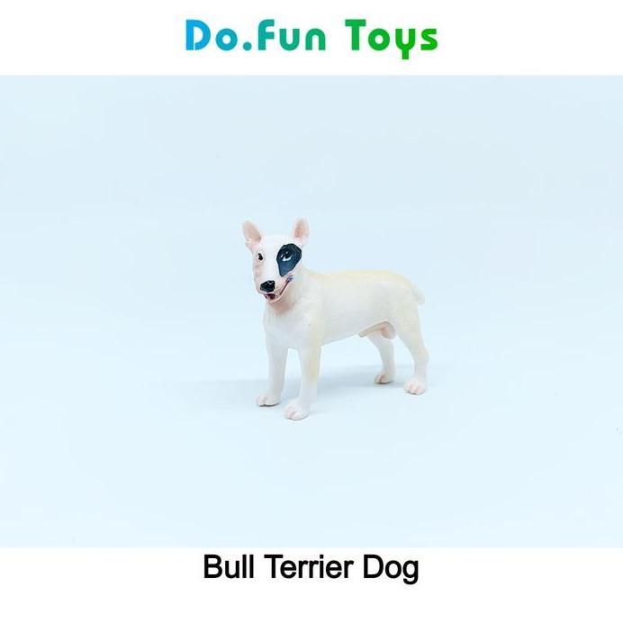 Bull Terrier Dog Animal Figure/ Miniatur Anjing Bull Terrier