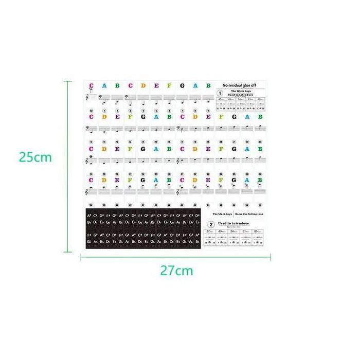 1set Keyboard Sticker Sticker Keyboard Piano Stiker Piano Piano Sticker Sticker Piano Keyboard Note 