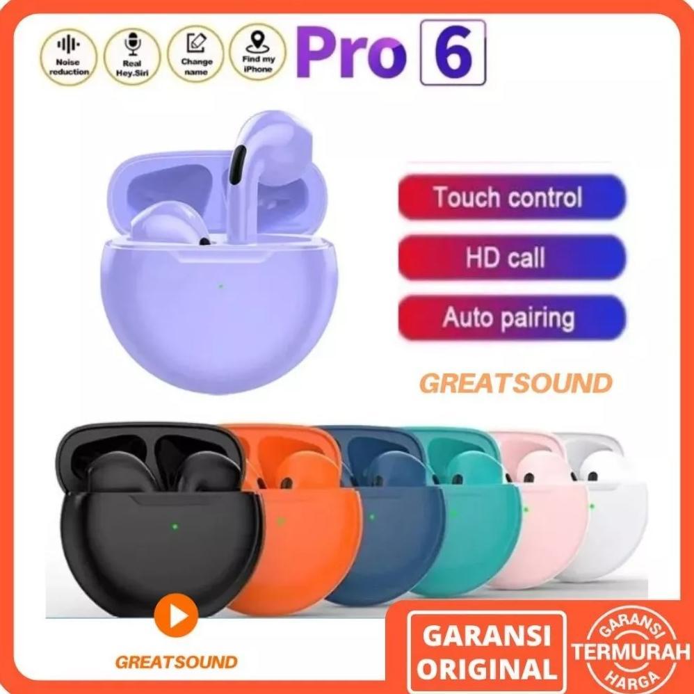 HOT SALE Headset TWS PRO 6 Headset PRO 6 TWS Bluetooth TWS Headset Bluetooth Earphone Bluetooth