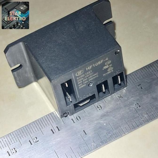 HF105F-012D-4 5PIN 5P 5 PIN RELAY RELAI 1ZS 012D-1ZST JQX HF 12V COIL 12VDC DC 12 VOLT HF105F-4 JQX1