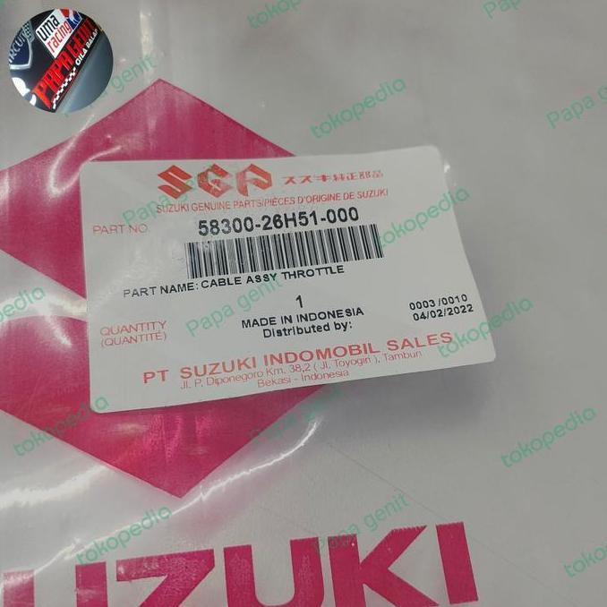 kabel gas thunder 125 HAK original nos
