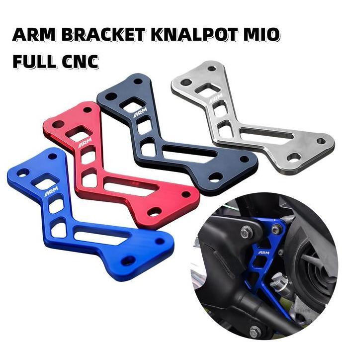 CORELA FULL CNC  ARM BRACKET KNALPOT MIO Breket knalpot mio karbu model standart / pangkom knalpot m