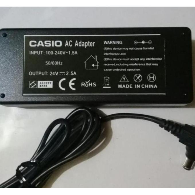 Adaptor untuk Casio 24V 2.5A MZX300 MZX500 CTX-5000 Digital Piano Power