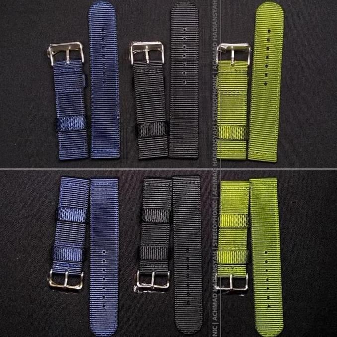 Strap SEIKO Kanvas 22mm Tali Jam Swiss Army Kanvas 22mm Strap Kanvas