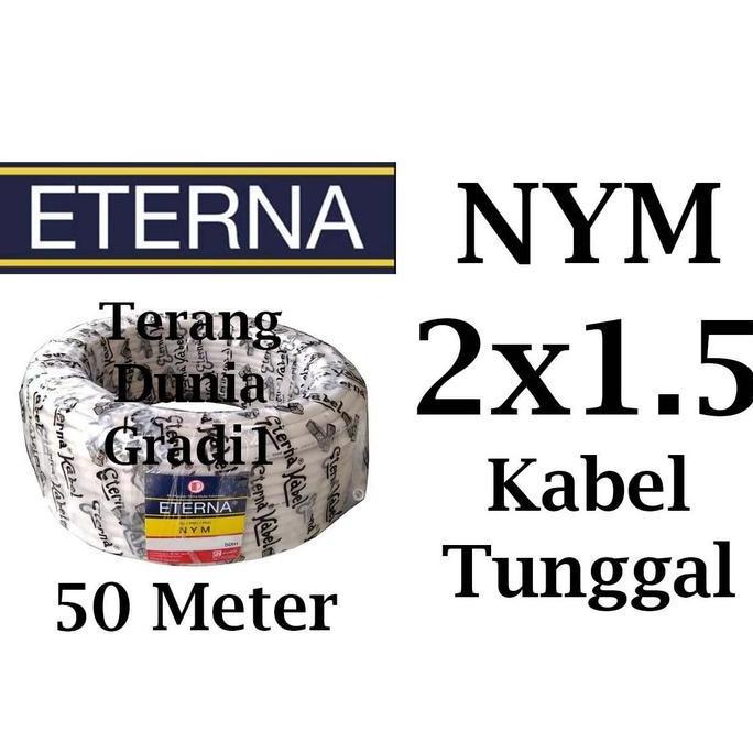 Kabel Eterna 2x1.5 1rol 50meter Kabel Eterna NYM 2x1.5 50meter Kabel NYM 2x1.5 Eterna 1 Rol 50 meter