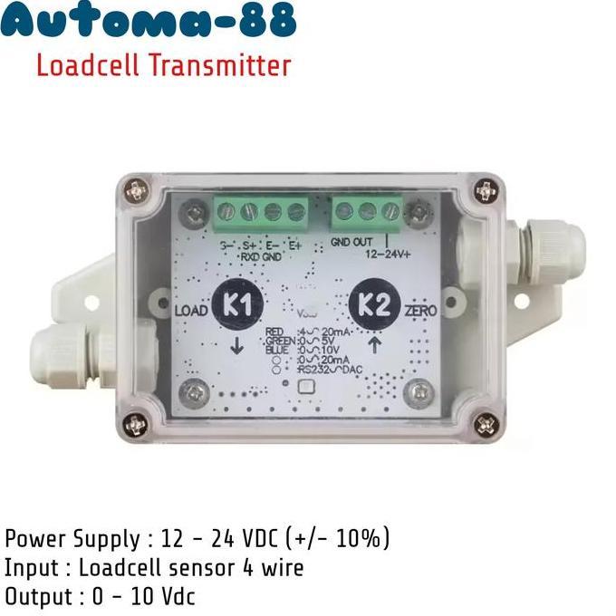 DC 24V Loadcell Transmitter Output 0-10V Load cell Sensor Amplifier Converter 0 - 10 V Vdc Penguat t