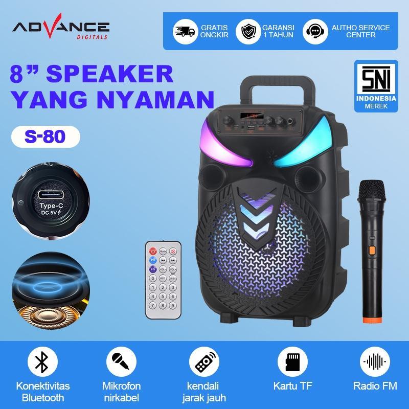 Nazzia Advance Speaker Bluetooth Bass S-80 Salon Aktif Bluetooth Full Bass Sepeker Aktif Bluetooth K