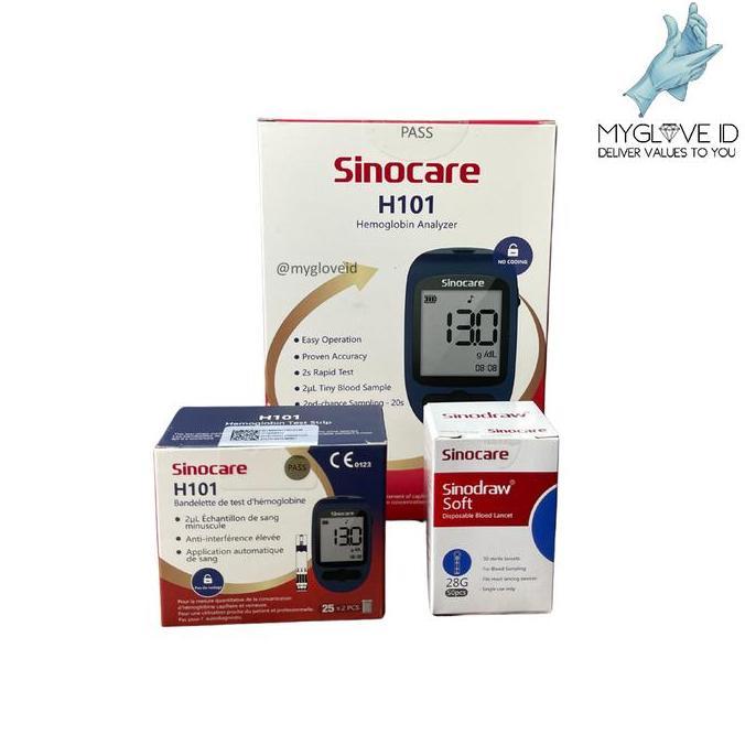 Best seller Alat Cek Darah Hemoglobin HB / Hemoglobin Analyzer H101 Sinocare 1 Set Terlaris
