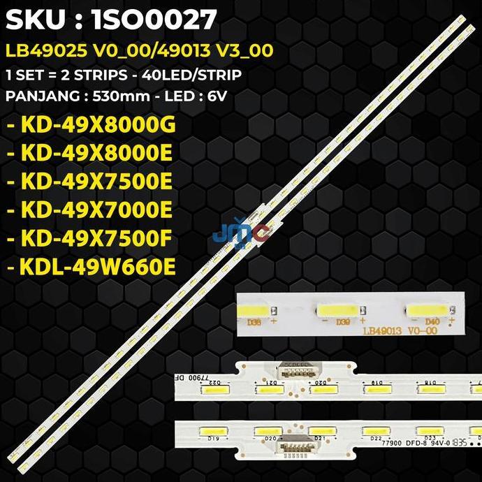 Backlight TV 49 Inch KDL-49W660E KD-49X8000E 49X8000G 49X7500E 49X7500F 49X7000E LB49025 V0_00/49013