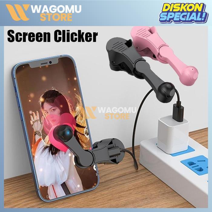 WAGOMU Auto Clicker Alat Tap Tap Layar untuk Smart Phone Multifunctional Layar Ponsel Klik Otomatis 
