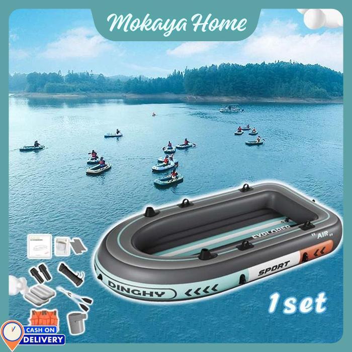 Mokaya Home - 1Set Perahu Karet Rafting / Inflatable Boat / Boat Karet / Kapal Karet