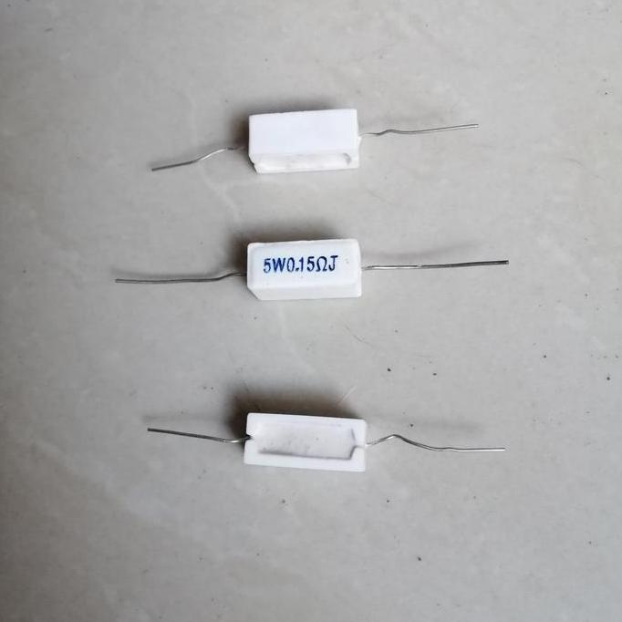 0,15 OHM R R15J RESISTOR KAPUR 5W 5WATT 0,15OHM 0,15R 0.15RJ 5 W WATT SE27