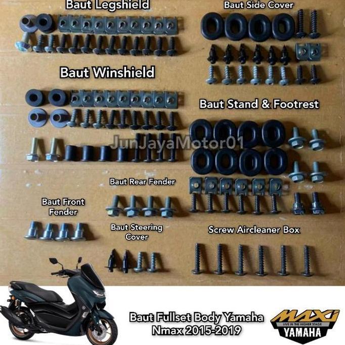 Baut Full Set Bodi Body Yamaha All New Nmax 2016-2022 / Baut Fulset