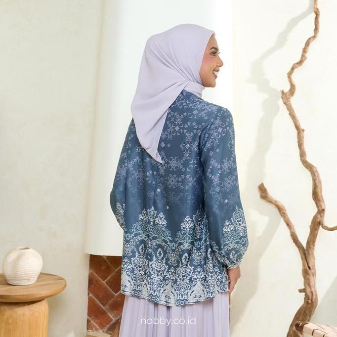 Nobby Binaya Blouse Kemeja Atasan Wanita  Bahan Ayesha Silk