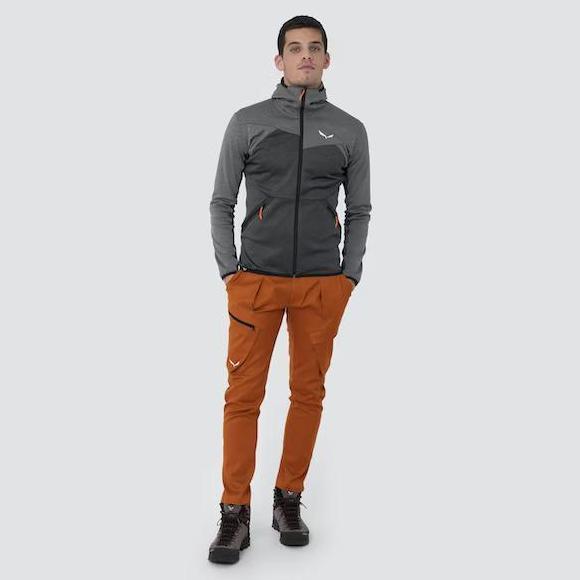 '' JAKET GUNUNG SALEWA PUEZ MELANGE POLARLITE FULLZIP HOODY *