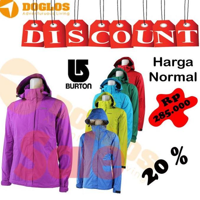 OK JAKET BURTON WOMEN ORIGINAL JACKET ORI GUNUNG TRAVEL CEWEK WATERPROOF //