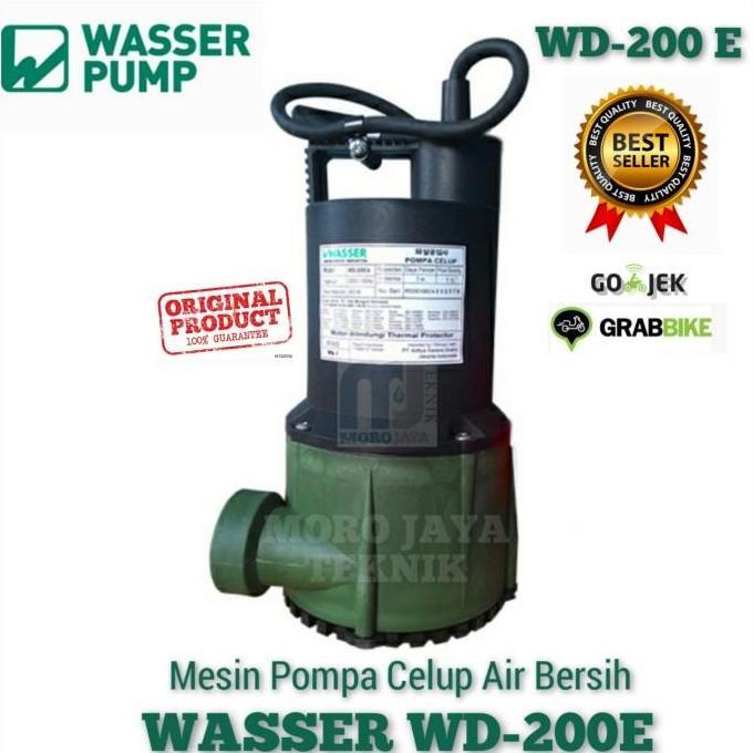 Pompa Celup Wasser Wd-200E Pompa Air Celup Kolam Ikan Wasser 200Watt