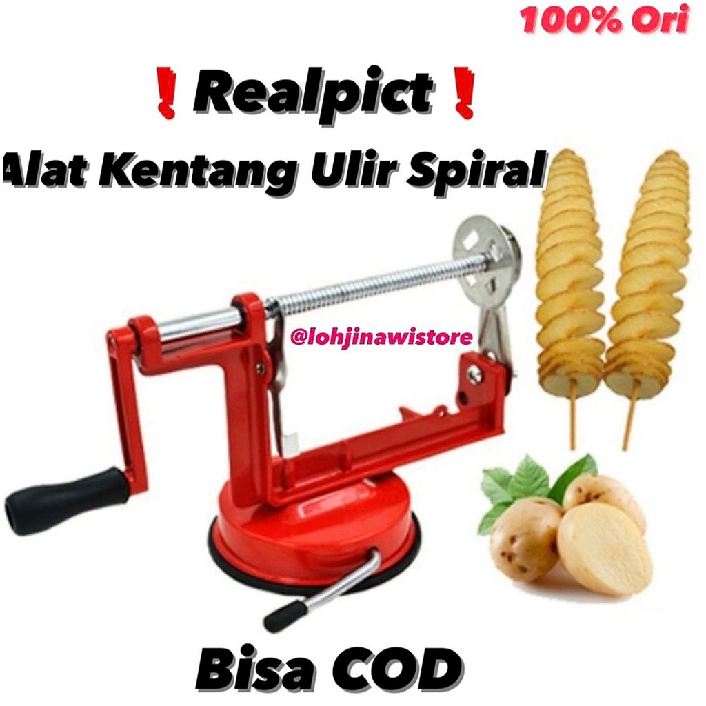 (COD AKTIF) ORlGlN4L Alat Kentang Spiral Alat Kentang Ulir Pemotong Kentang Spiral Alat Pemotong Ken