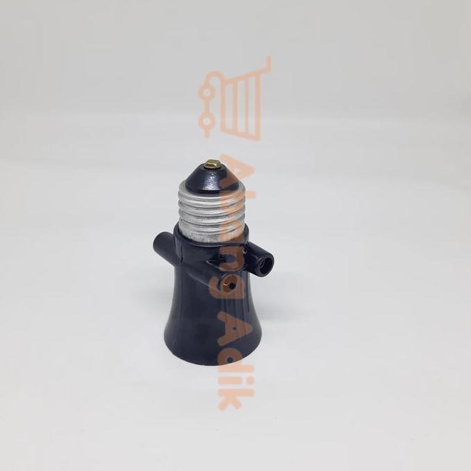 BROCO 226L L FITTING LAMPU KOMBINASI COLOKAN E27 HITAM 226 FITTING AATE
