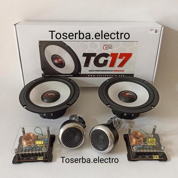 Promo Speaker split 2way 6,5 inch Cello TG17 midbass plus full range audio mobil Diskon