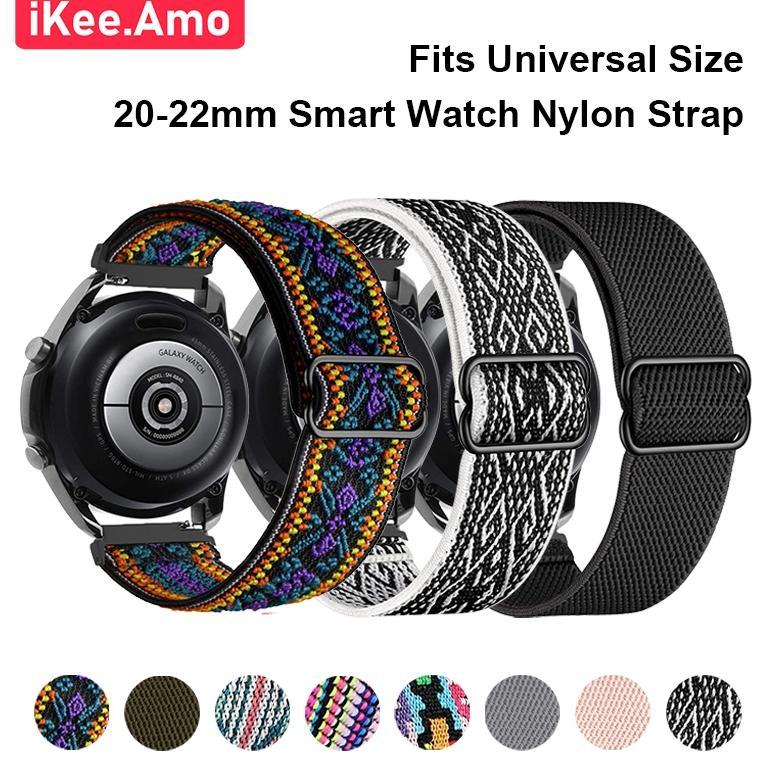 Original Nylon Braided Strap 20Mm 22Mm For Smartwatch Samsung Galaxy Watch 7 6 5 4 Huawei Watch Gt2 