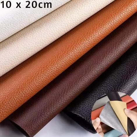 BLANCHENAM Stiker Kulit Sintetis Tambal Sofa Jok Motor Robek Dengan Lem Perekat Waterproof 10x20cm
